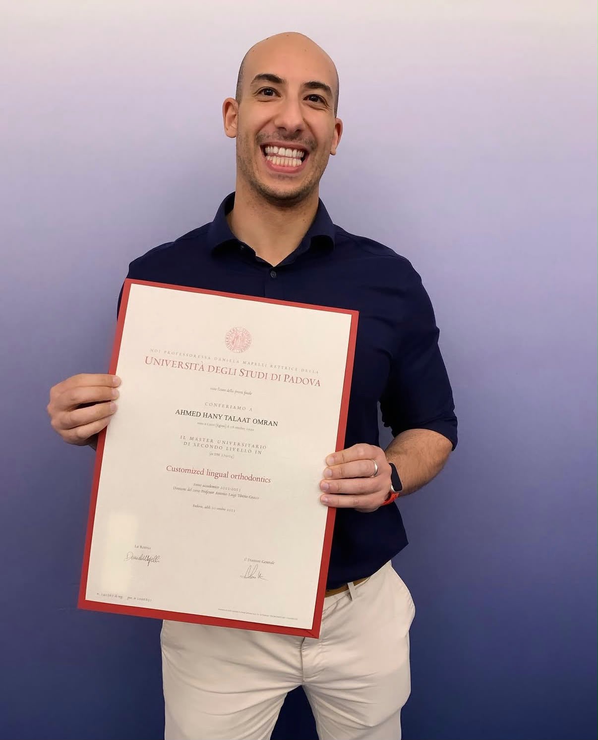 Master's in Customised Lingual Orthodontics, University of Padova
